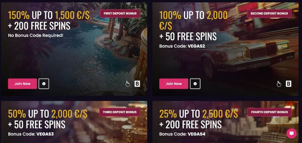 Vegasnow bonus code for promotion