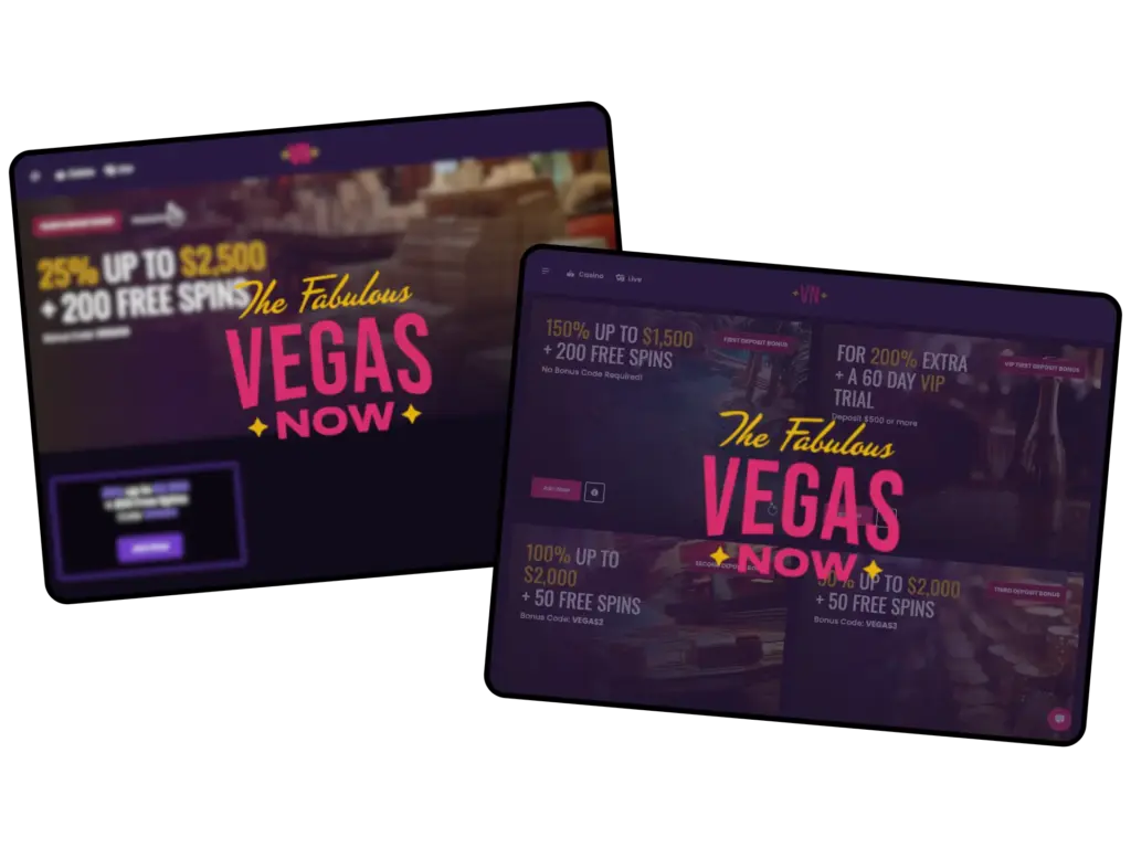 Vegas Now Welcome Bonuses