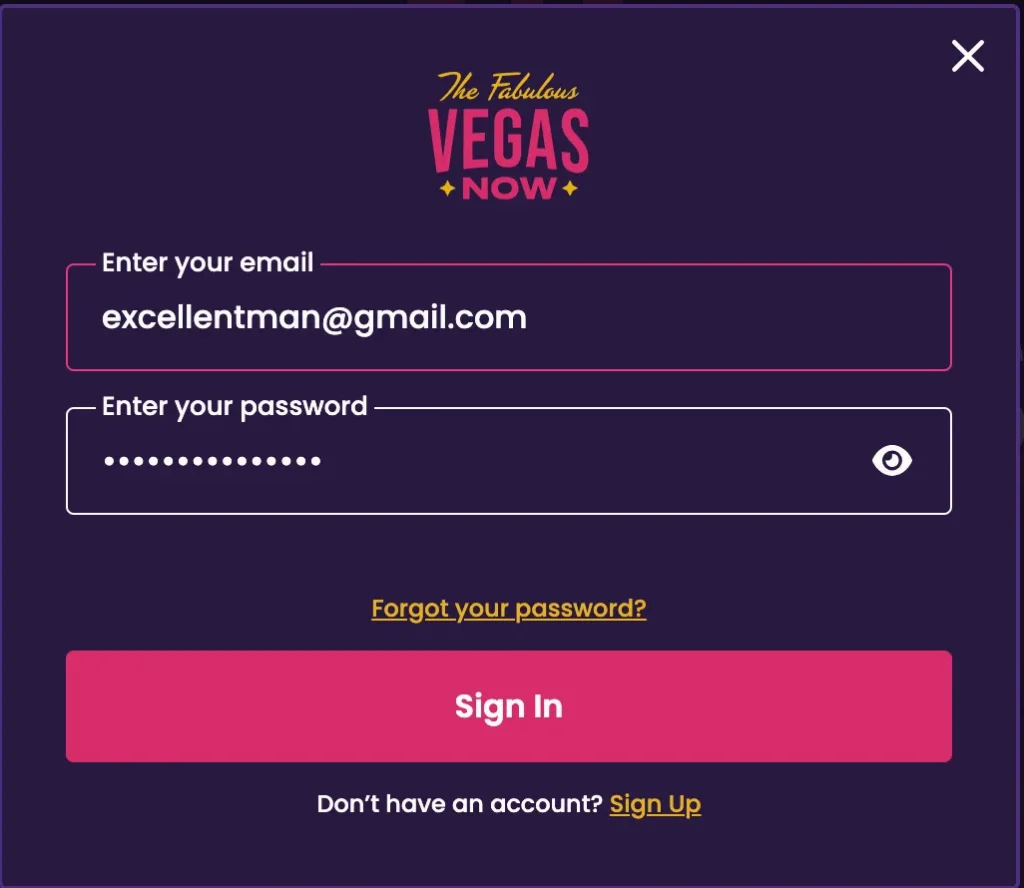 Vegas Now Login