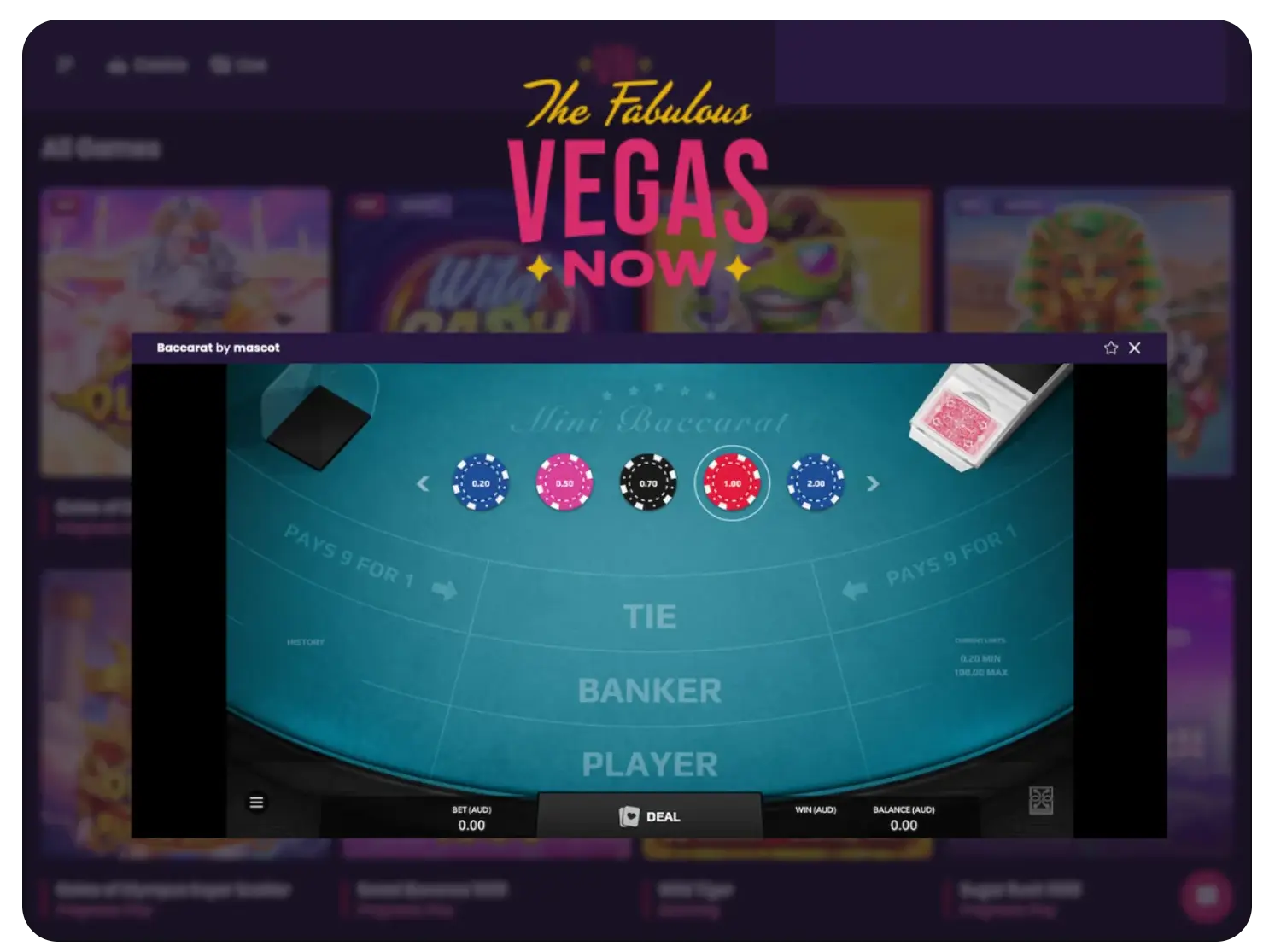VegasNow Casino Baccarat