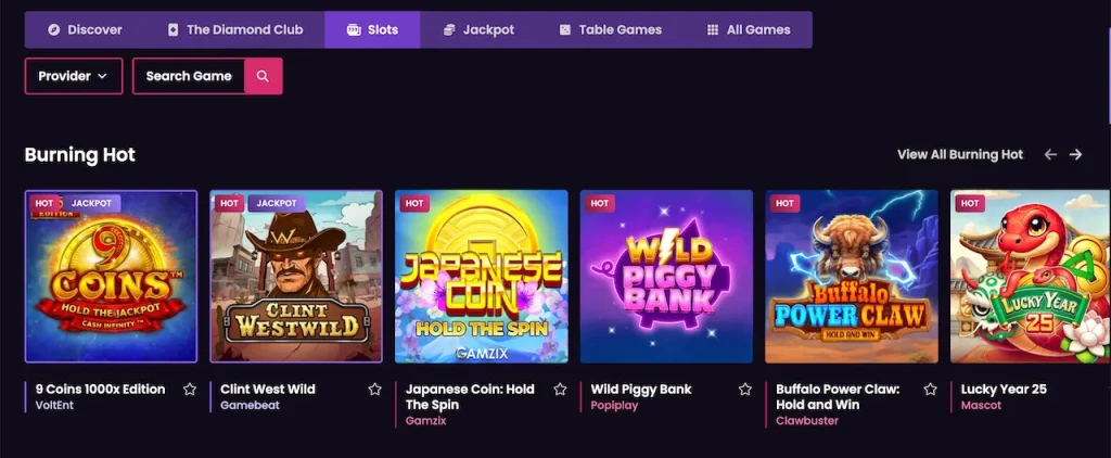 VegasNow Casino Games