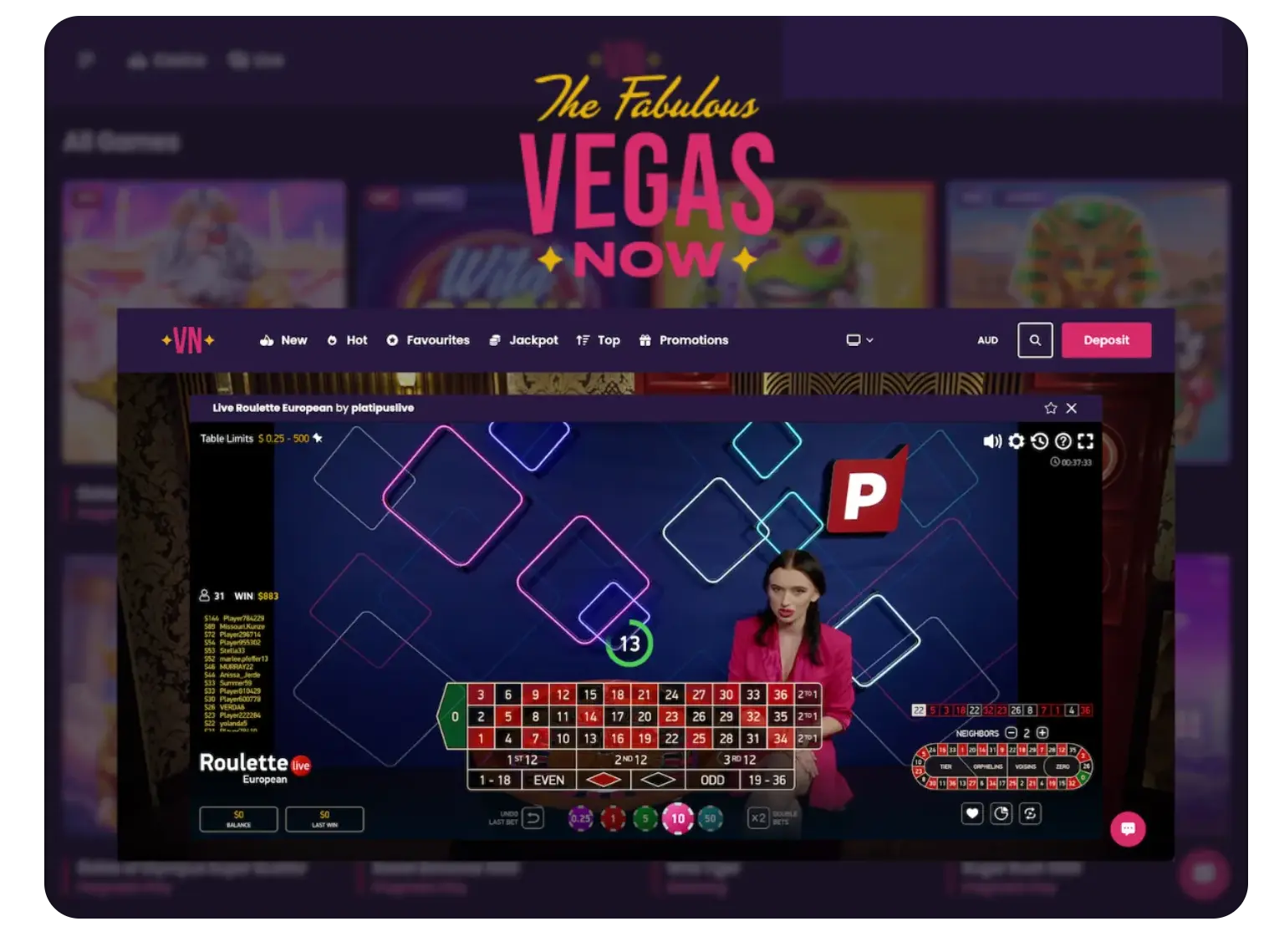 VegasNow Casino Live
